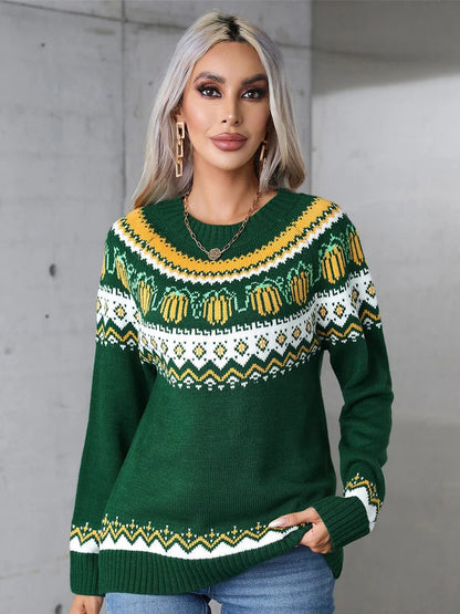 Winter Woman's Sleeve Sweater Halloween