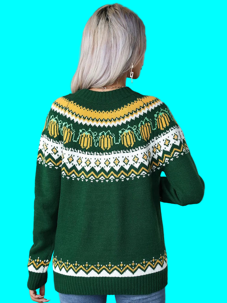 Winter Woman's Sleeve Sweater Halloween