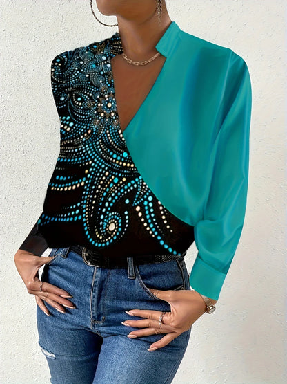 Elegant Lace Blouse – Casual long Sleeve Shirt for Women